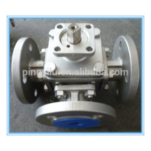 stainless steel 3 inch dn40 3 piece three way china ball valve